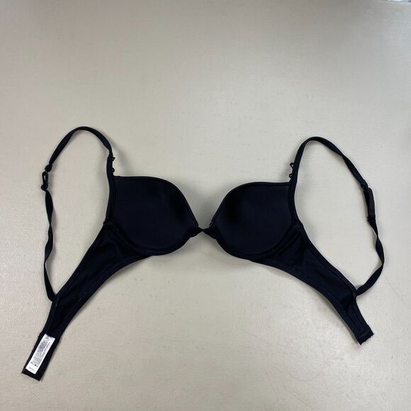 Vintage Wonderbra Bra 34B Black Padded Pushup Underwire Add a Cup 90s Y2K 7668 - Picture 6 of 11